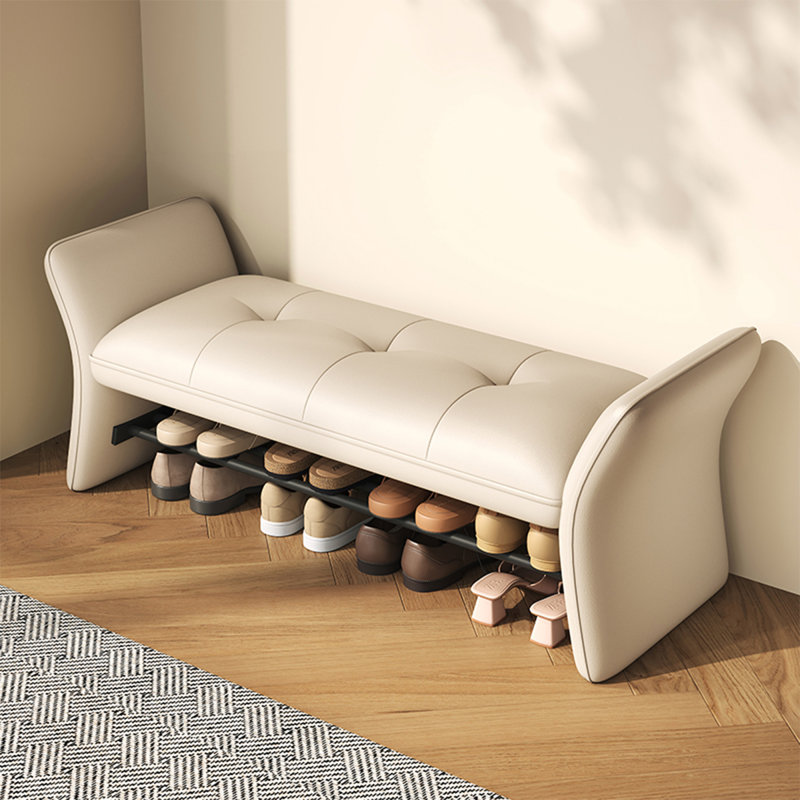Banc rembourré, Beige