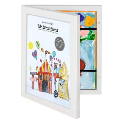 Cadre pour enfants 8,5 x 11 pouvant accueillir 100 œuvres - Cadre à chargement frontal pour table et mur