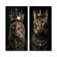 Royal Cat Crown Portrait I - ensemble de 2 décorations murales chat en métal-52022423