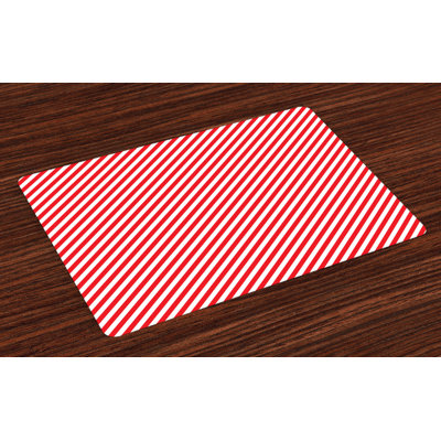 Zelma Candy Cane Diagonal Placemat