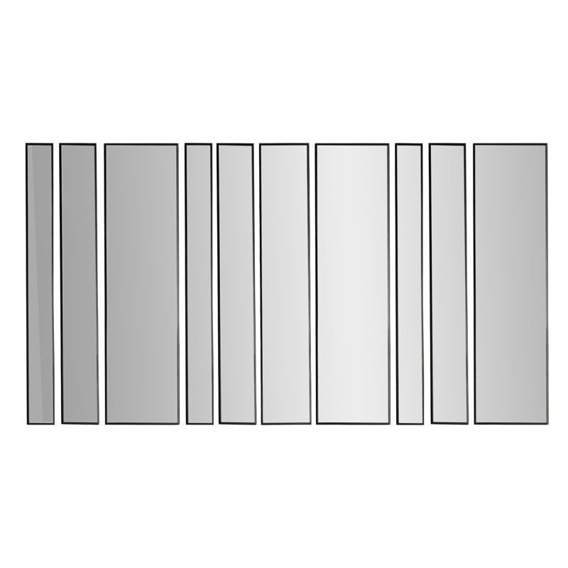 Burnadette Metal Flat Mirror, Silver