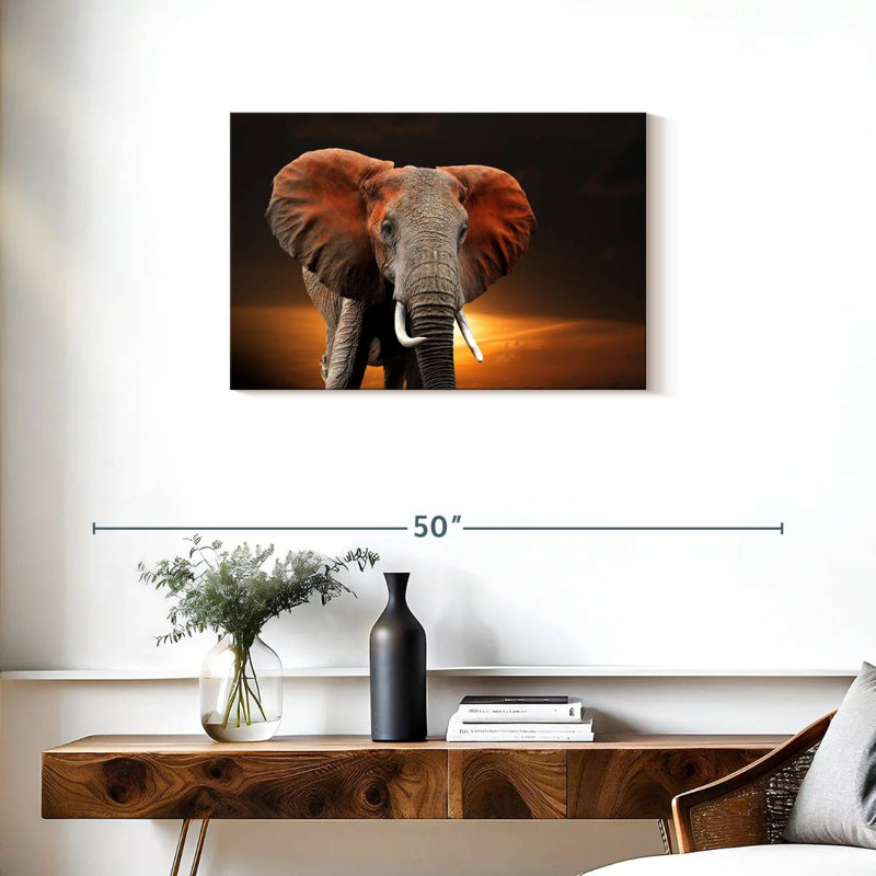 Kenyan Elephant, 20" H x 30" W