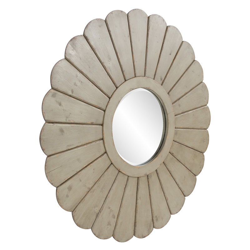 Lidija Wood Flat Wall Mirror