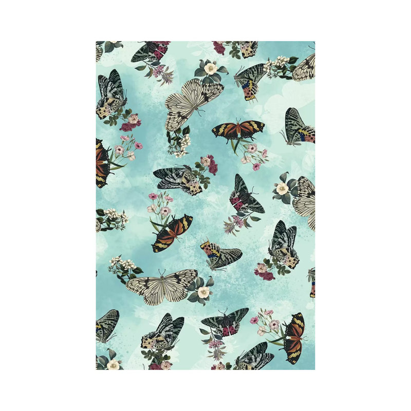 Butterfly Floral by Burcu Korkmazyurek - Wrapped Canvas Print, 20.32 cm H x 30.48 cm W