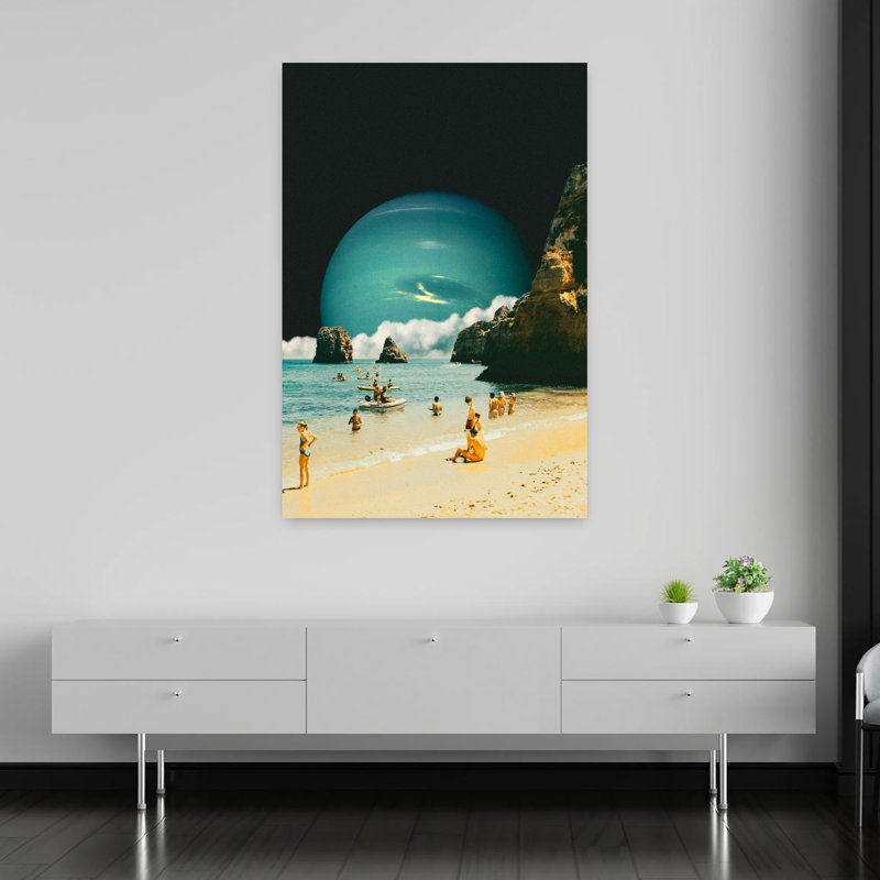 Art contemporain, art contemporain côtier de rêve, H 60 po x l 40 po