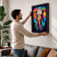 Neon Elephant Street Art 1 Piece Single Picture Frame Wall Art-136673365-136673366