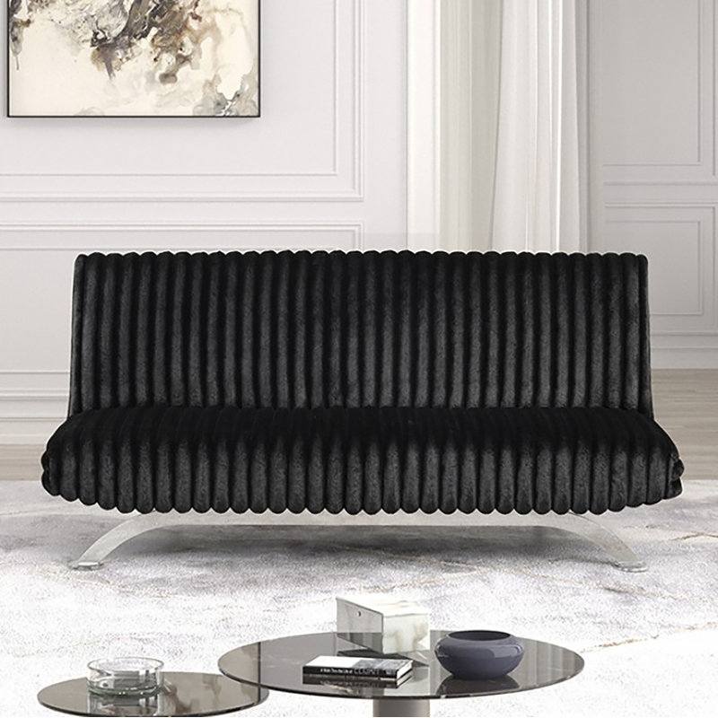Beasha Convertible Sofa, Black