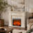 Electric Fireplace Insert, Ultra Thin Heater With Log Set & Realistic Flame, Remote Control With Timer, Overheating Protection-1450161886