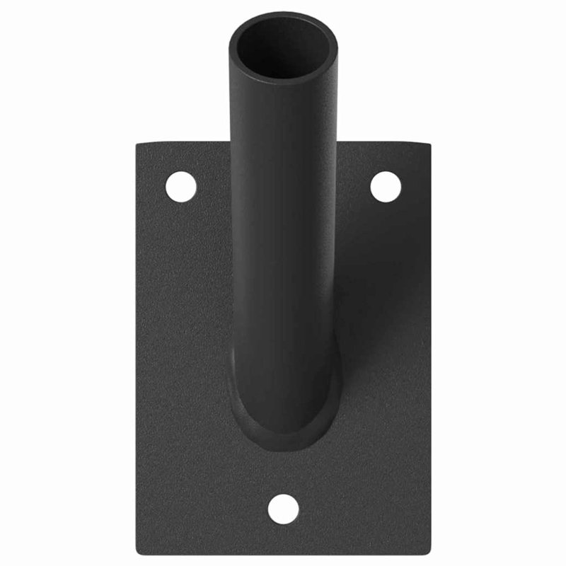 Flag Pole Holde Steel Holder Display Decorative Mount Indoor Outdoor, 10.5cm W  x 7.5cm D, Black