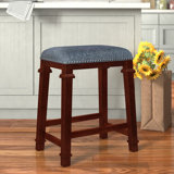Goza  Black Tweed Backless Counter/Bar Stool
