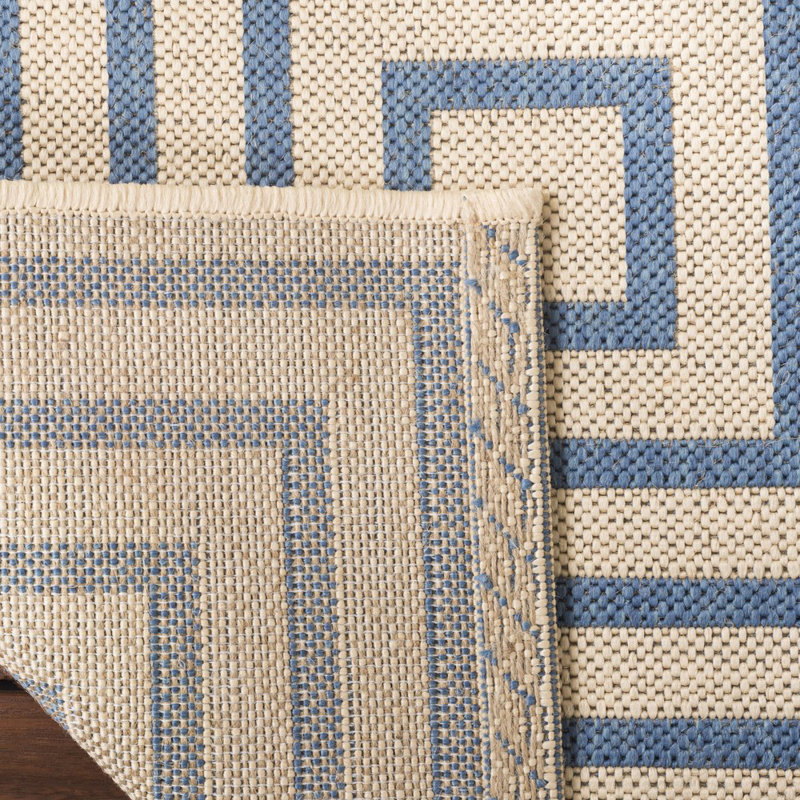 Mckenzie Geometric Hand Woven Indoor / Outdoor Area Rug, Rectangle 122 x 183 cm