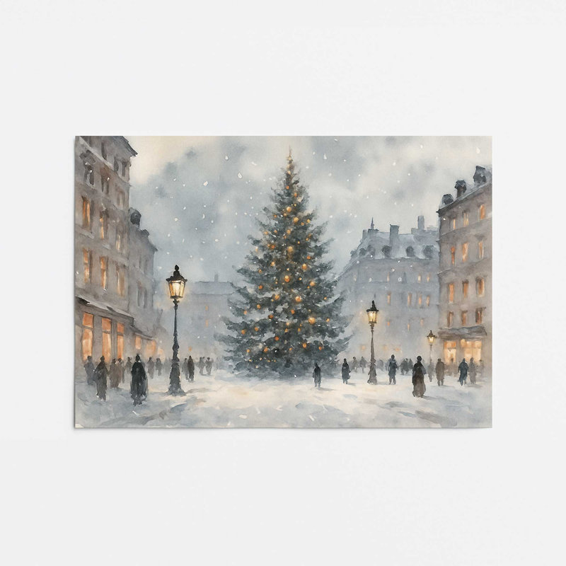 «Town Square Glow», reproduction d'art, 16 po x 20 po, Sans cadre