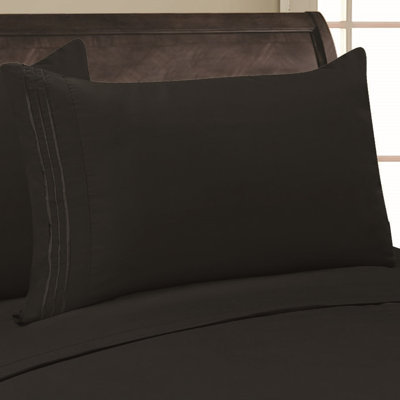  Embossed Stripe Brushed Microfiber Pillowcase Set