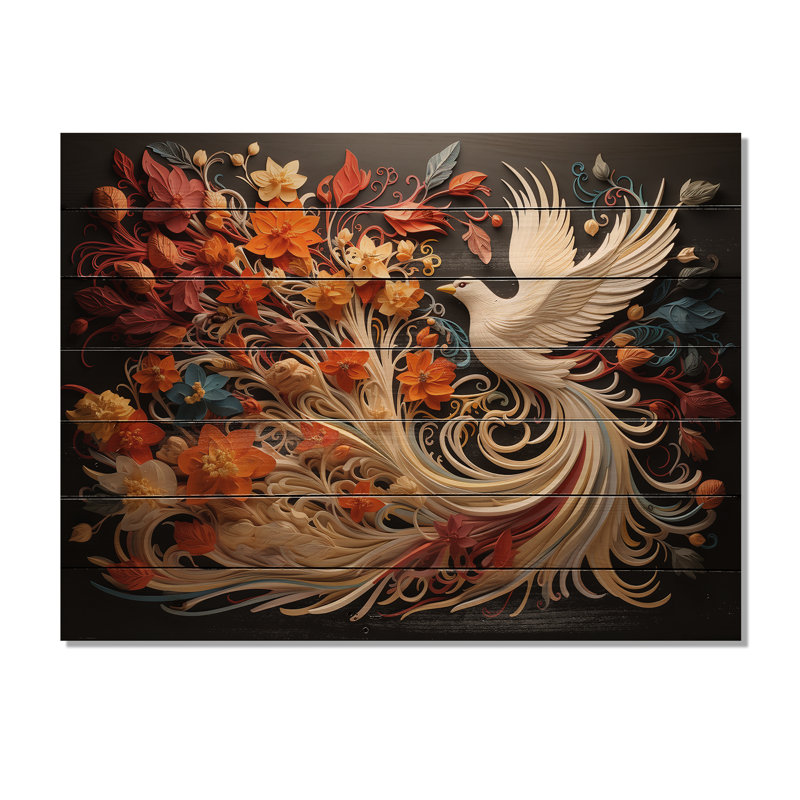 «Minhthu Christianity Pentecost Fire on Wood Print», H 10 po x l 20 po x P 0,78 po