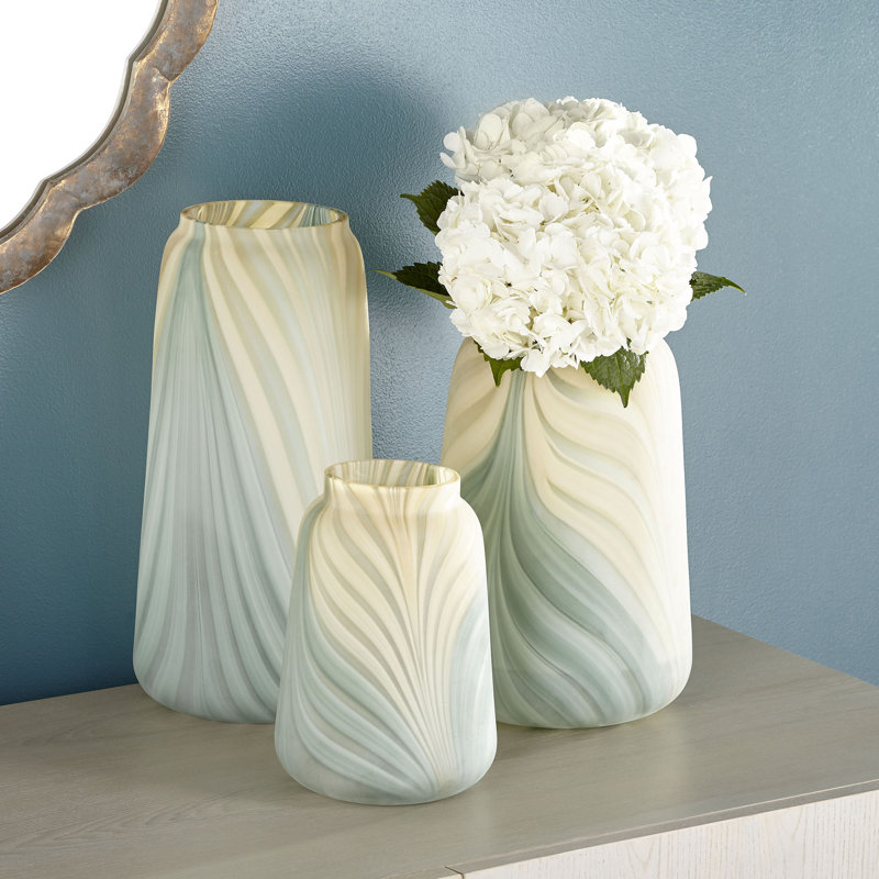 Glass Table Vase, 11.5" H x 7.75" W x 7.75" D