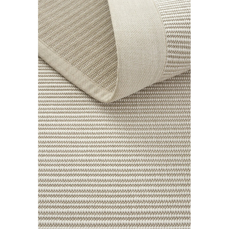 Tapis en sisal à bordure Kent en lin Monterey, Rectangle 4 pi x 6 pi 7 po
