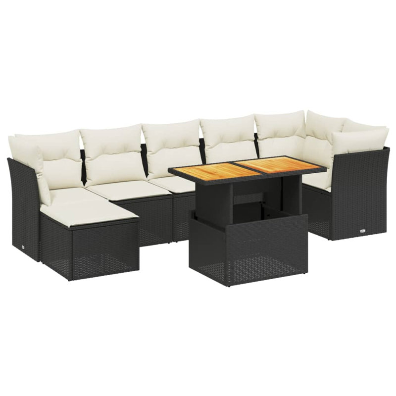 Ensemble de canapé de jardin Vidaxl - noir