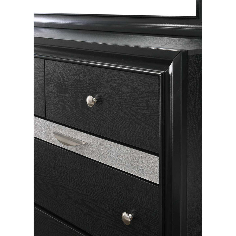 Erjola Piece Bedroom Set, Black