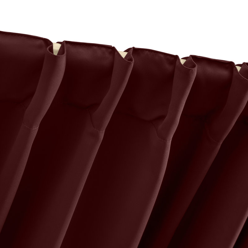 Beretta Blackout Curtain Single Panel, Garnet