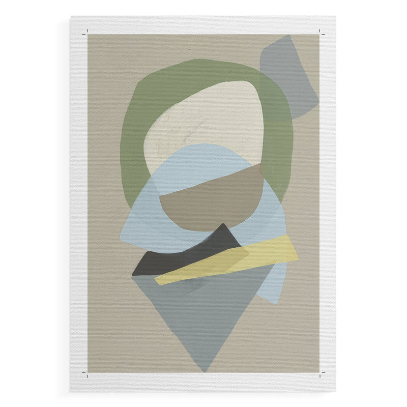 Mod Shape Stack I -Canvas Print Only - NOT FRAMED, 12" H x 8" W
