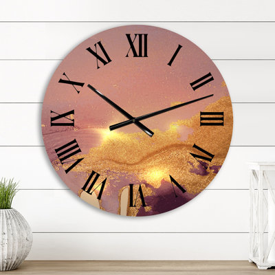 Marble Glam Art III - Horloge murale glam