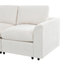 Ensemble canapé 3 pièces en bois de chenille (1 causeuse + 1 fauteuil + 1 pouf)-135814769