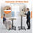 Sweetcrispy Small Mobile Rolling Standing Desk Rolling Desk Laptop Computer Cart for Home