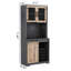 Armoire bar 31 pouces à porte de grange pour salon, salle à manger