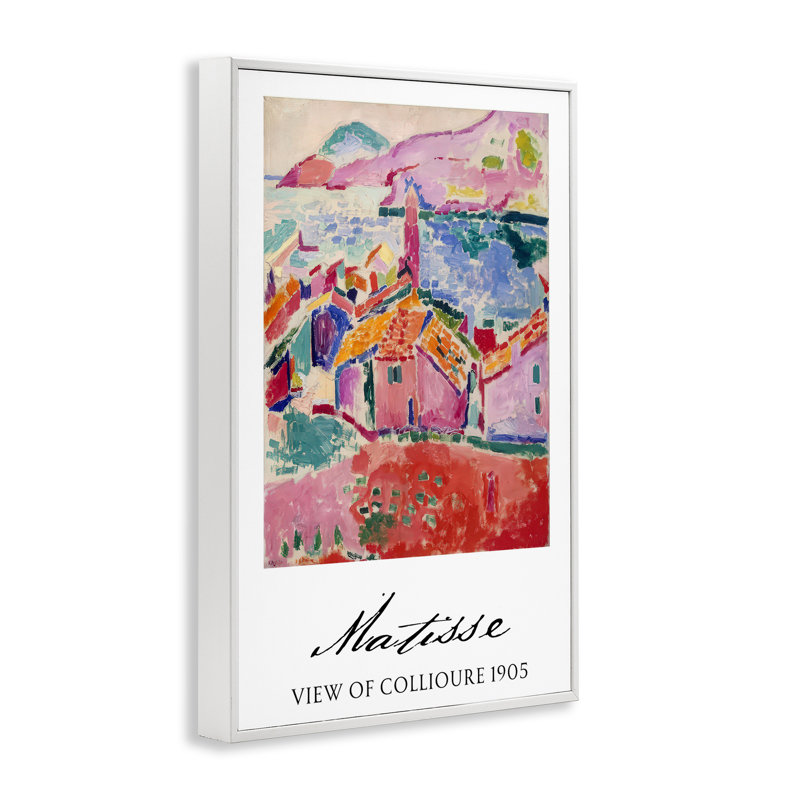 Vue de l'estampe numérique Collioure, design par Vintage Hustle, H 18 po x l 12 po