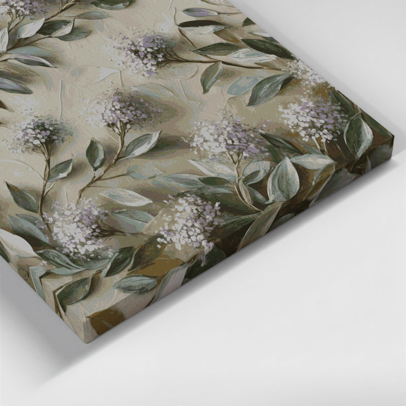 Art mural sur toile Botanical Marjolaine gris, H 11 po x l 14 po