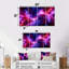 Rose, fractale mauve, galaxie III, ensemble d'art mural sur toile abstraite-581312494