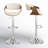 Archaimbaud Swivel Upholstered Adjustable Height Counter Stool with Metal Frame