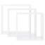 Ensemble de 3 tablettes murales Monny, conception cubique, cadre en bois blanc, 9,10,12 po