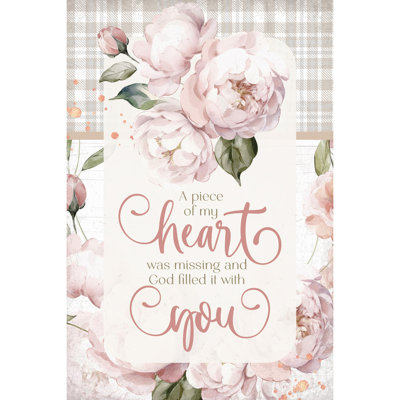 " A Piece Of My Heart Mini Blessings Wood Plaque "
