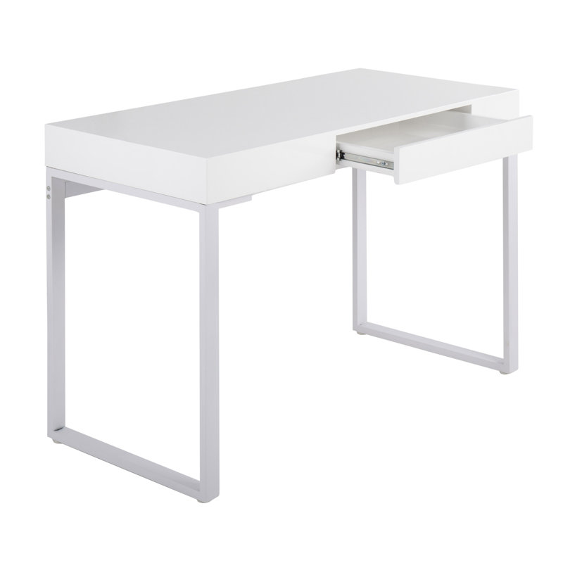 Morimasa Steel Writing Desk, White