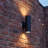 Liv Matte Black Aluminum Cylinder Up Down Outdoor Wall Sconce-107301365