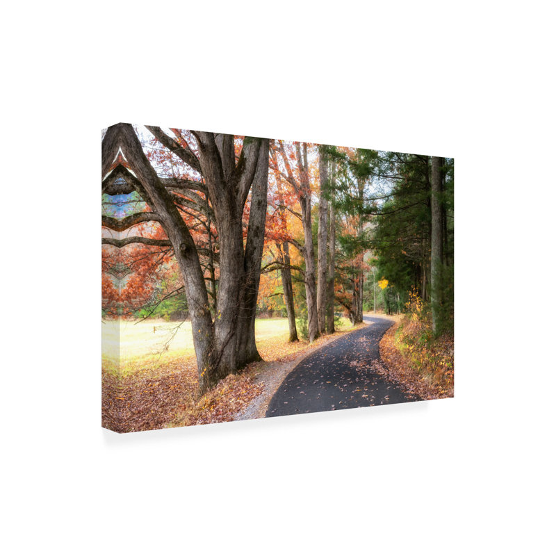 «Autumn Drive I» sur toile, H 30 po x l 30 po