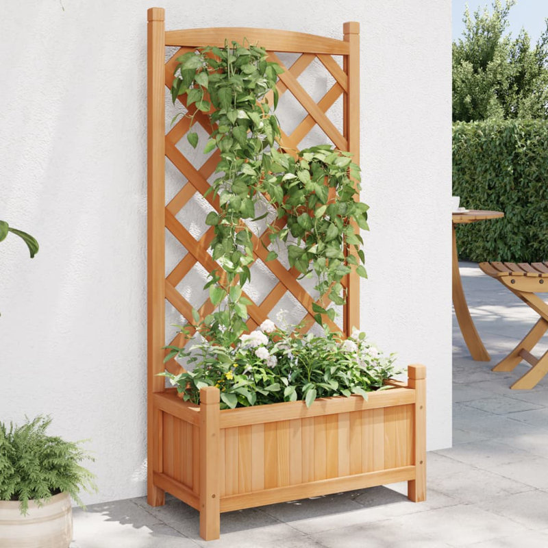 Lonne Planter Box, 110cm H x 55cm W x 29.5cm D, Brown