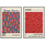 "Classical Artwork Net In Blue, Red Dots Accumulation" par Yayoi Kusama, reproduction d'art sur toile encadrée japonaise 2 pièces-91069485-91069487