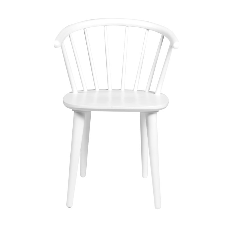 Baek 45cm Solid Spindle Back Arm Chair, White