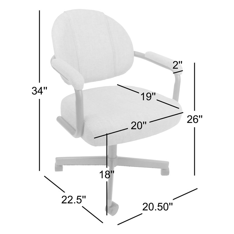 18'' H Upholstered Armchair, Basin Beige, Brown