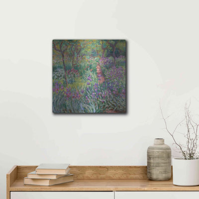«The Artist's Garden In Giverny» par Claude Monet, art mural en métal, 36 po x 36 po