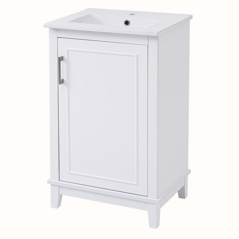 Meuble-lavabo de 20 po avec lavabo, Blanc
