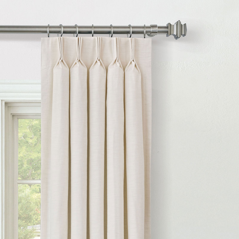 Sterling Strie Curtain Panel In Marine, Ivory, 20" W x 108" L