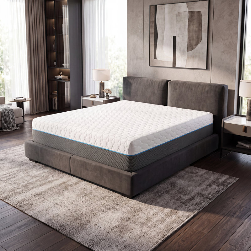 Matelas en mousse viscoélastique gélifiée 12 po, 12", Très grand simple