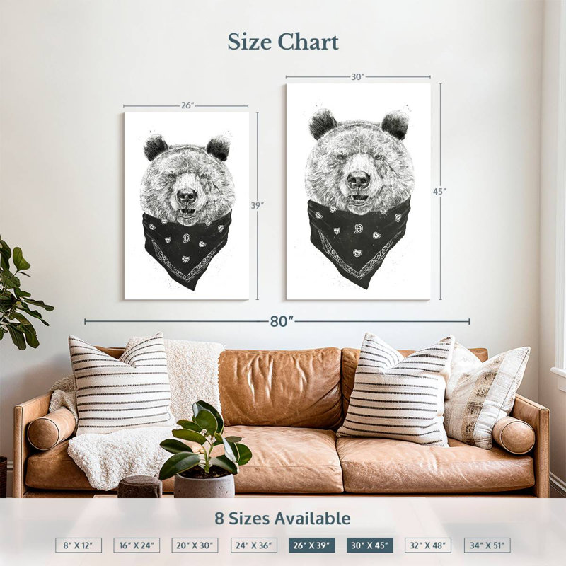 Brampt Wild Bear II, 45" H x 30" W