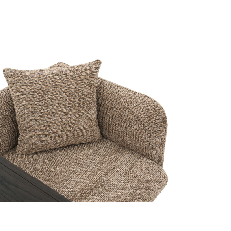 Chaise de loisir rembourrée avec tablette, Kaki