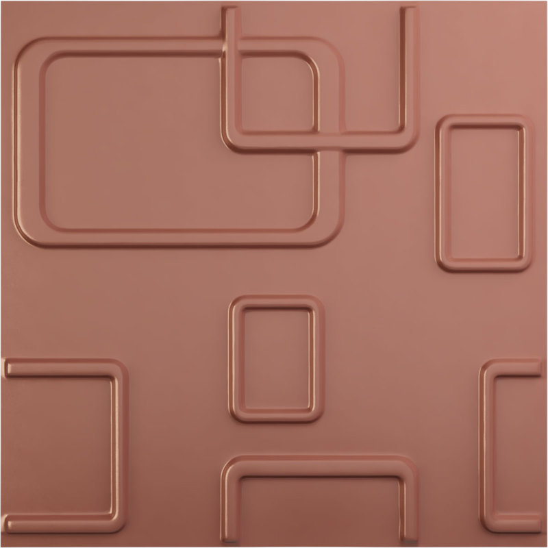 Odessa EnduraWall Decorative 3D Wall Panel, Rose champagne métallique nacré universel