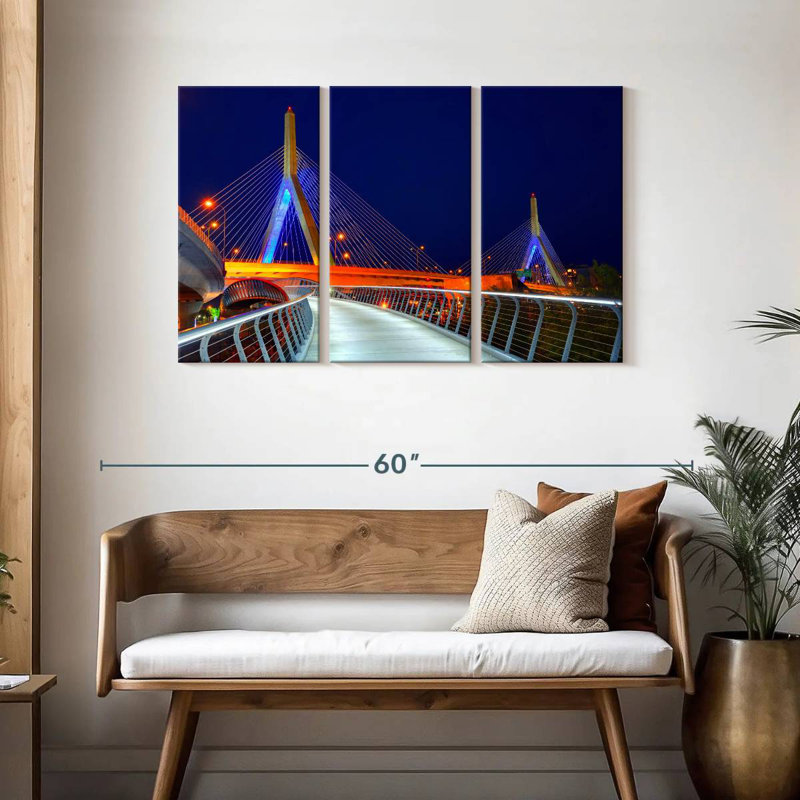 Patriotic Zakim Bridge, 28" H x 45" W