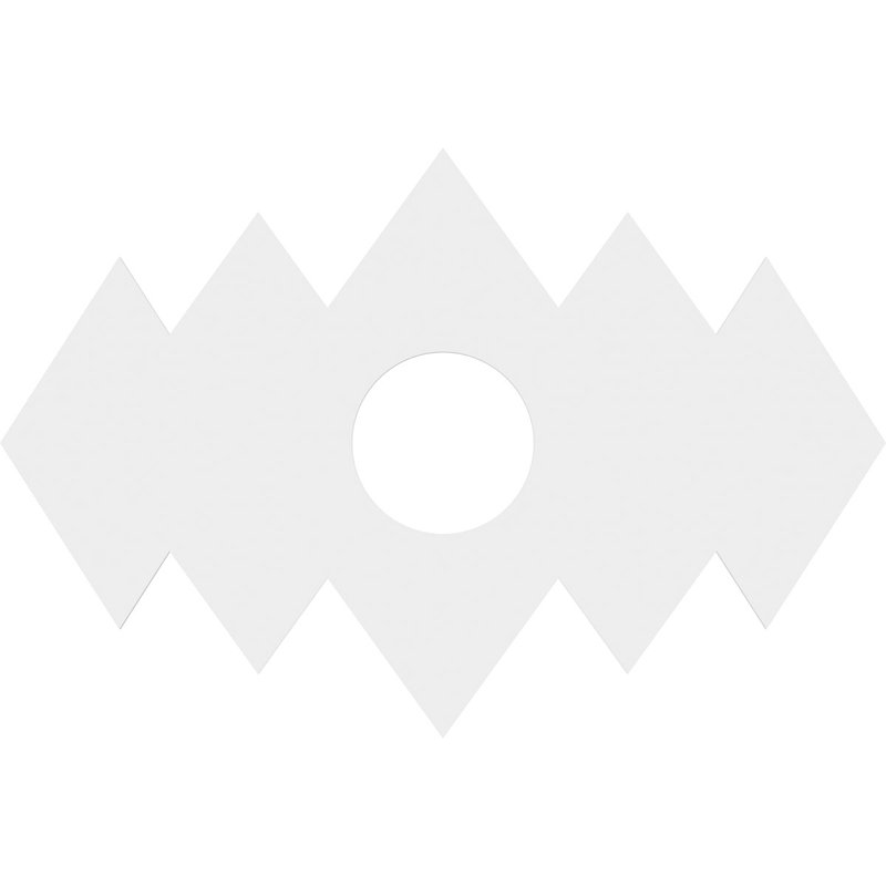 Médaillon de plafond contemporain en PVC de qualité architecturale Zoe, H 22,625 po x l 34 po x P 1 po